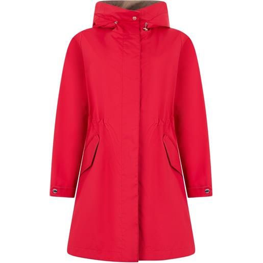 Moorer parka antibestes con coulisse - rosso