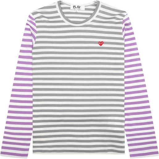 Comme Des Garçons Play maglia a righe - grigio