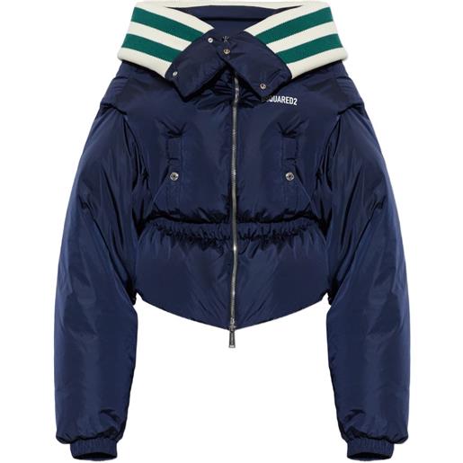 DSQUARED2 skiers dropped collar down jacket - blu