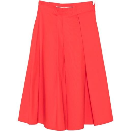 Sofie D'hoore gonna midi svasata savy plissettata - rosso