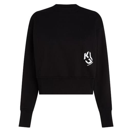 KARL LAGERFELD JEANS donne regular logo sweatshirt nero l