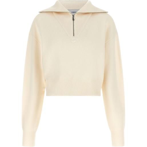 Coperni half-zip cropped sweater - toni neutri