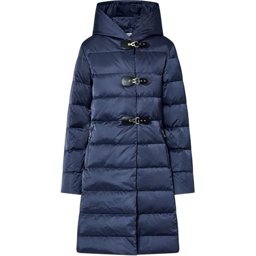 LIU JO puffer jacket long with hood - blu