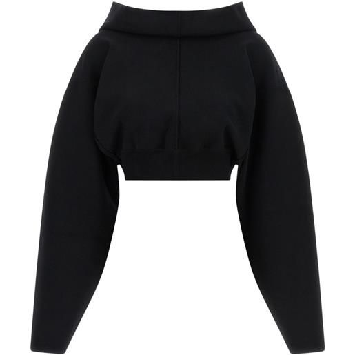 Rick Owens cropped hoodie - nero