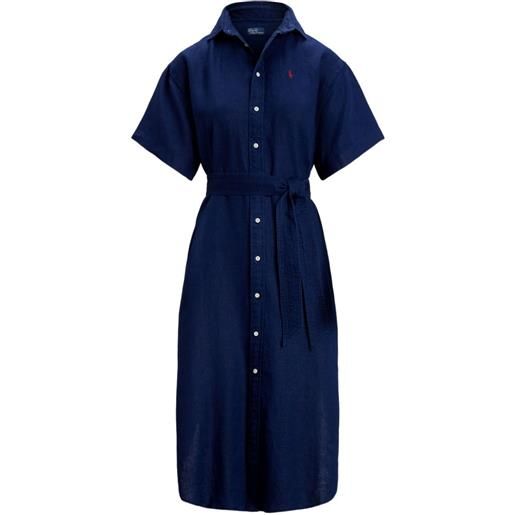 Polo Ralph Lauren belted midi dress - blu