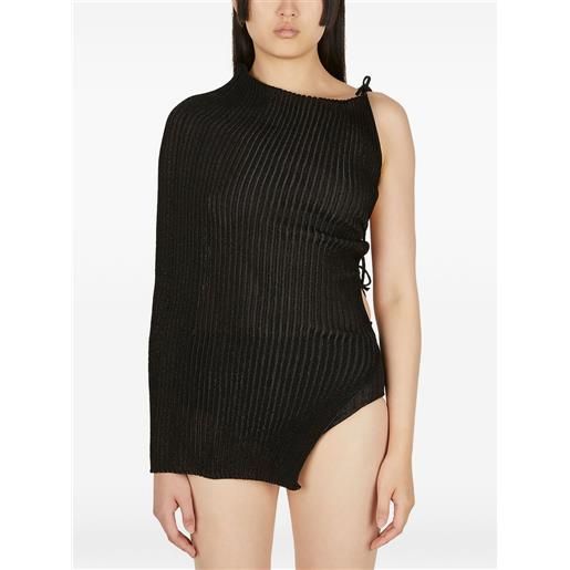 A. ROEGE HOVE top in maglia a coste - nero
