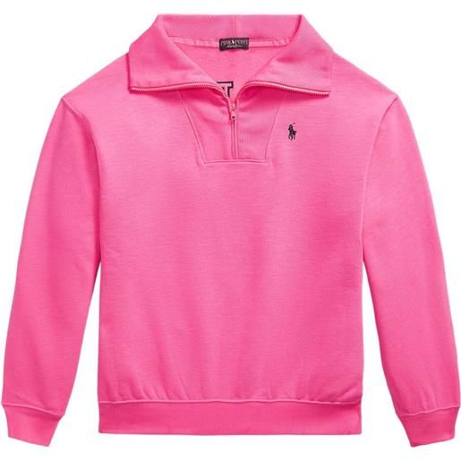 Polo Ralph Lauren felpa pink pony con mezza zip - rosa