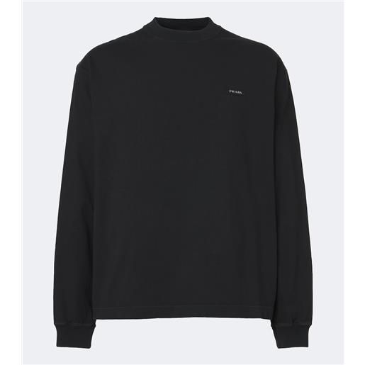 Prada felpa in jersey di cotone