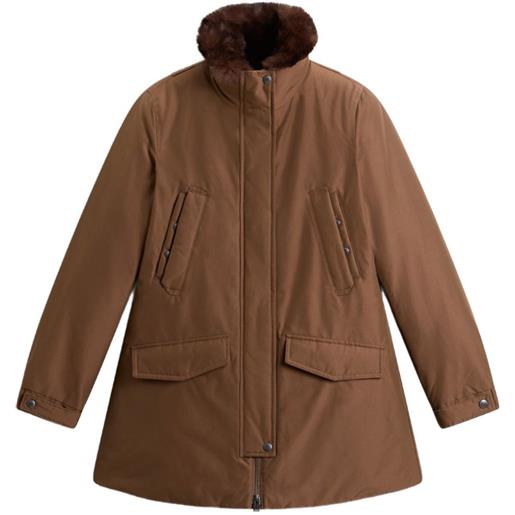Woolrich erie faux-fur trim parka - marrone