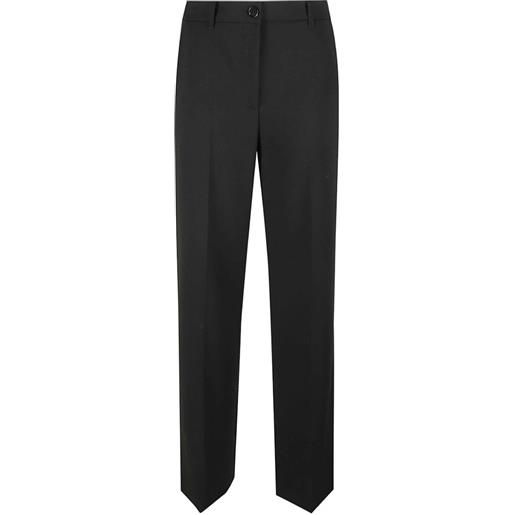 Patrizia Pepe pressed-crease tailored trousers - nero