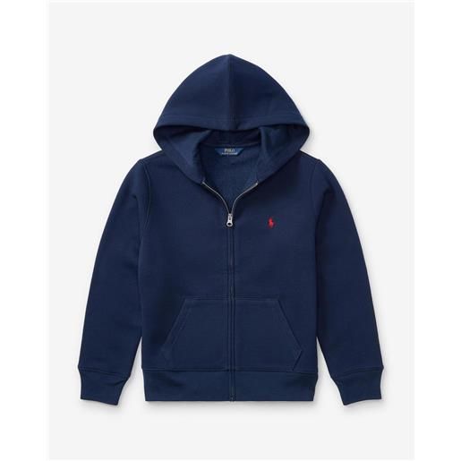 Ralph Lauren felpa con cappuccio Ralph Lauren full zip blu scuro rosso junior - s