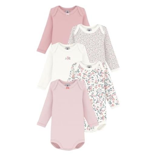 Petit Bateau set di bodies a maniche lunghe in cotone stampato a fiori per bambini, 36 mesi, variante 1