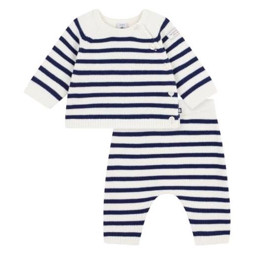 Petit Bateau ensemble bébé en tricot à rayures apparel unisex - bimbi 0-24 (pacco da 2)