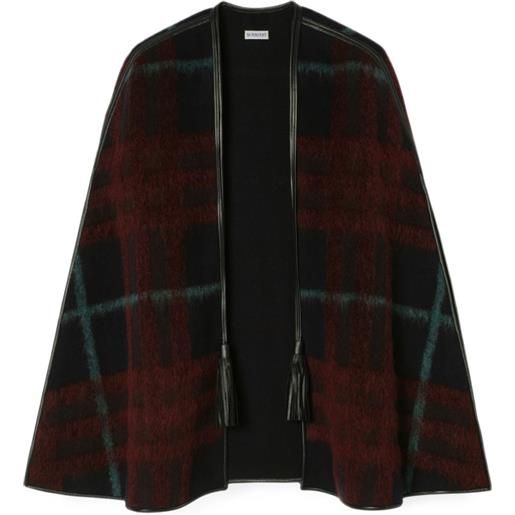 Burberry check-pattern cape - nero