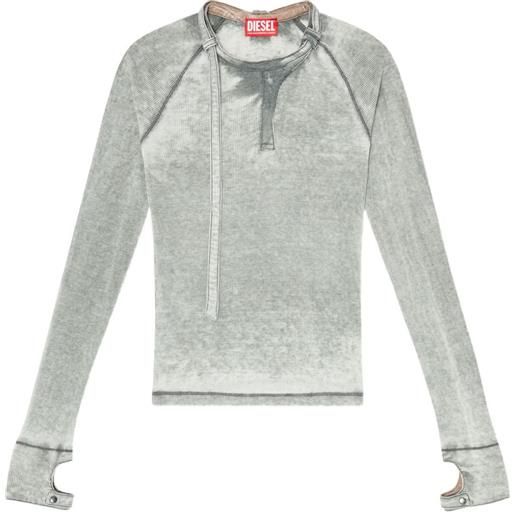 Diesel t-shirt a maniche lunghe - grigio