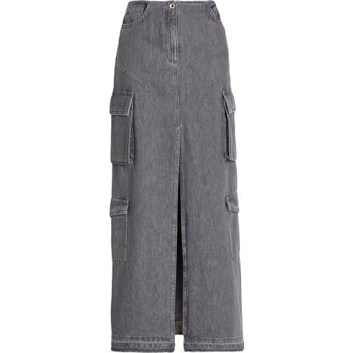 PATRIZIA PEPE - gonna jeans - grigio