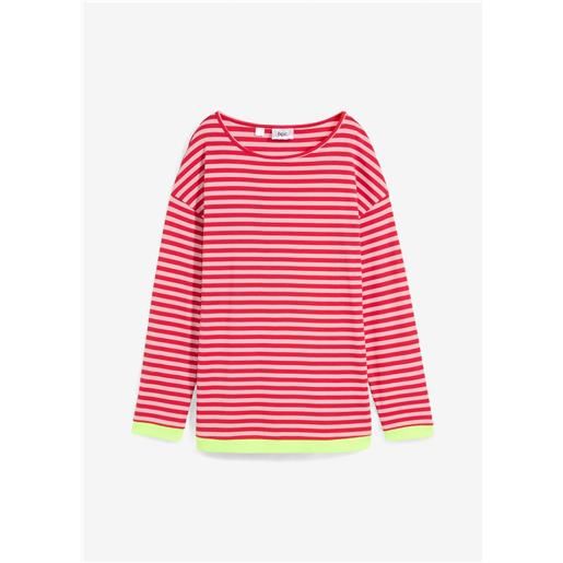 bonprix maglia a maniche lunghe in cotone biologico-rosa