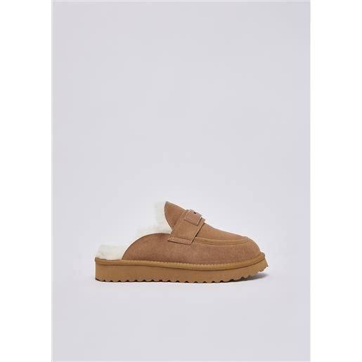 Liu jo sabot in suede, cognac