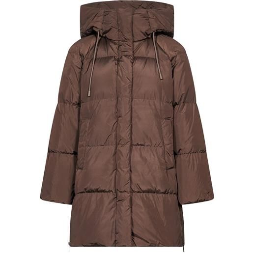 Weekend Max Mara quilted hooded coat - marrone