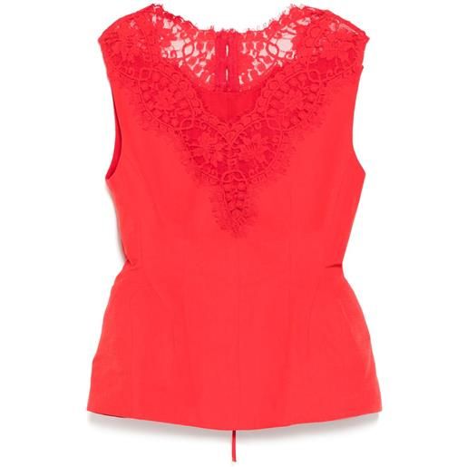 pushBUTTON top smanicato hourglass - rosso