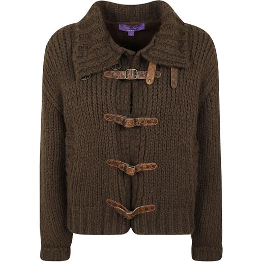 Polo Ralph Lauren cashmere jumper flight jacket - marrone